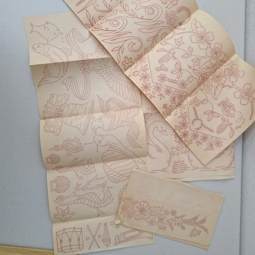 Huge Vintage Lot of Hot Iron Transfers Aunt Martha's Pritty Pinch Mixed Lot 40s+